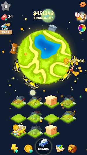 Idle Cars Merge World Screenshot 1