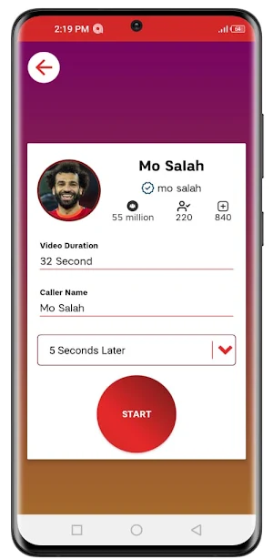 Mo salah video call /prank Screenshot 3
