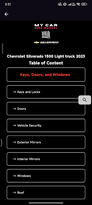 Chevy Silverado Manuals & Logs Screenshot 3