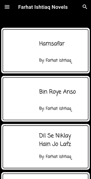 Farhat Ishtiaq All Novels Screenshot 2