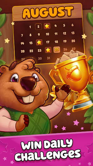 Beaver Block: Wood Puzzle Screenshot 2