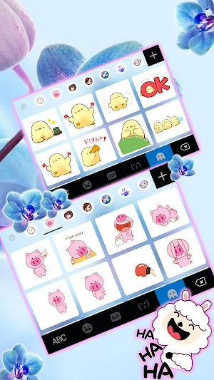 Beautiful Orchids Keyboard Background Screenshot 3