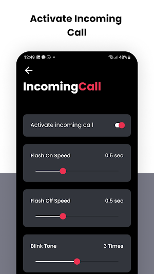 Flash Alert For Call and SMS Screenshot 1