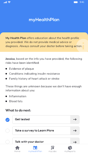 My Health Plan Screenshot 1