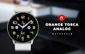 Orange Tosca Analog Watch Face Screenshot 0