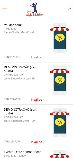 Loja de Ingresso Screenshot 3