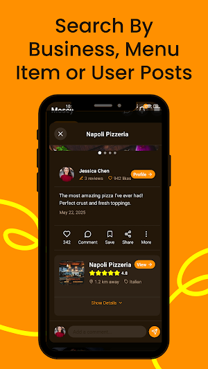 Mosey Food Finder Screenshot 1