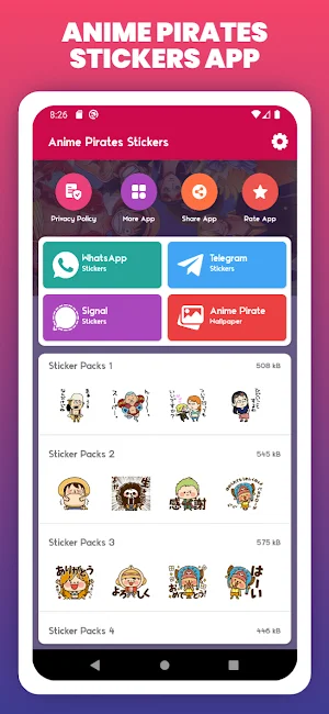One Anime Piece Stickers WA Screenshot 0
