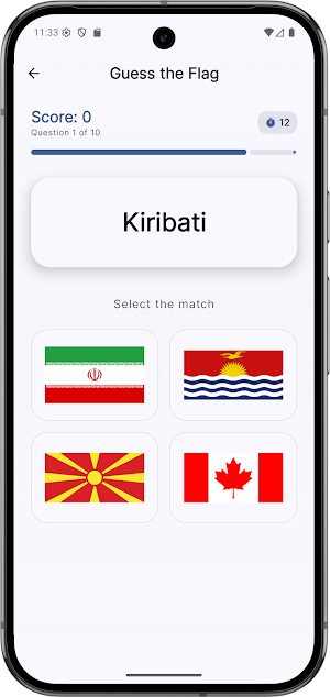 World Flags Quiz Game Screenshot 1