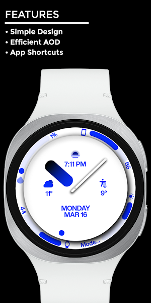 Night 147 - Analog Watch Face Screenshot 1