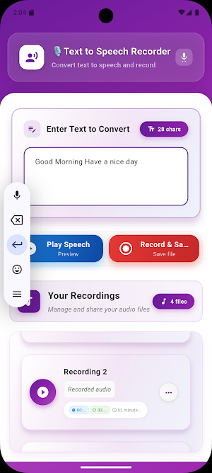 Text to Speech Recorder Screenshot 1