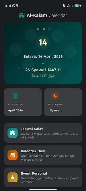 Al-Kalam Calendar Screenshot 0