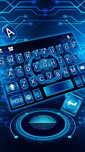 Tech Fingerprint Keyboard Theme Screenshot 1