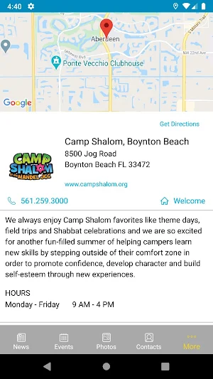 Camp Shalom at the Mandel JCC Screenshot 1
