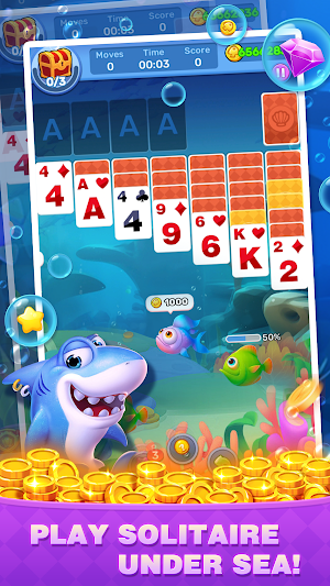 Solitaire Fortune - aquarium Screenshot 3