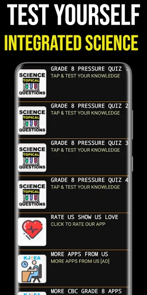 Grade 8 Science KJSEA Topicals Screenshot 3