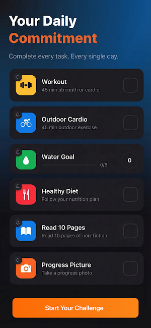 75 Days Hard Challenge Tracker Screenshot 2