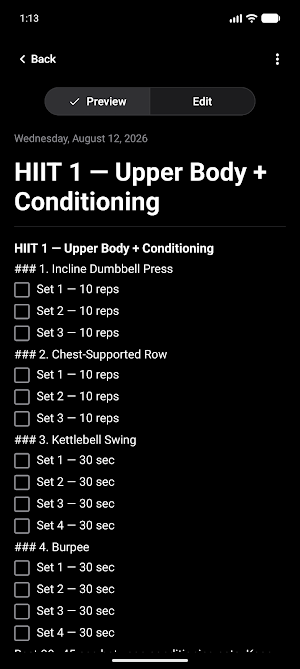 Simpl: Workout Notes & Tracker Screenshot 3
