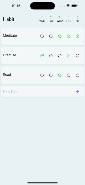 Habit Tracker Screenshot 0