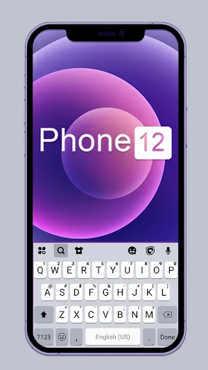 Purple Phone 12 Keyboard Background Screenshot 0