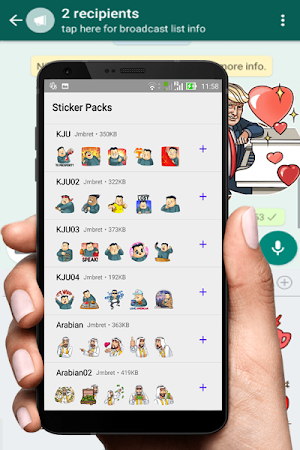 Mr. Trumph & Jong Un WASticker Screenshot 1