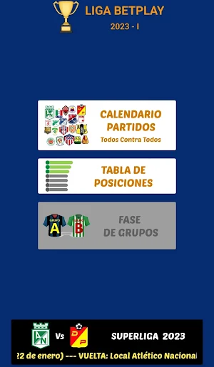 Liga Futbol Colombiano Screenshot 0