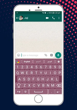Kurdish English Keyboard Color Background & Emoji Screenshot 2