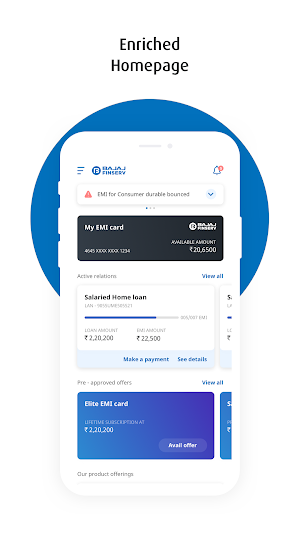 Bajaj Finserv - Instant Loans and Credit Card app Screenshot 0