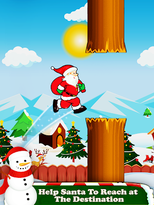Christmas Game Flying Santa Screenshot 0