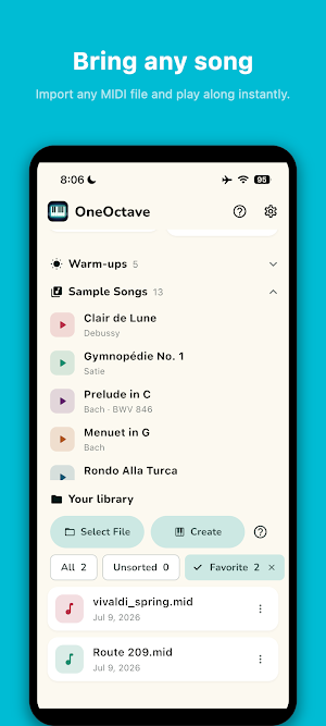 OneOctave – Play-Along Piano Screenshot 3
