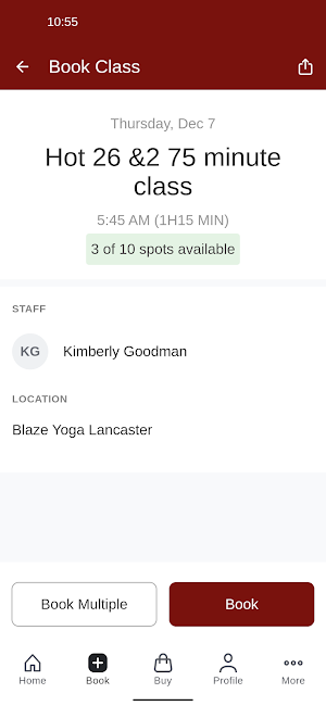 Blaze Yoga Lancaster Screenshot 2
