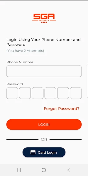 SGA DCMS Field App Screenshot 1