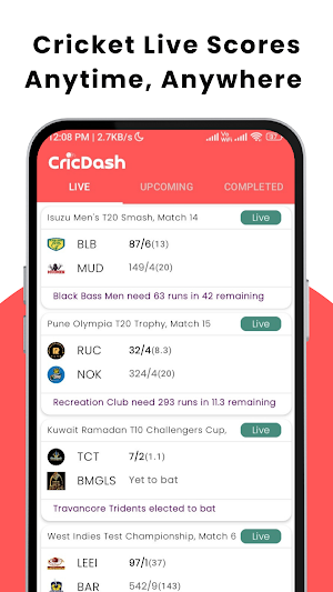 CricDash -Live Cricket Score Screenshot 0