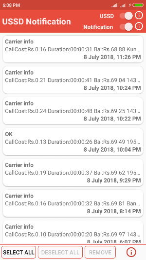 USSD Notification Screenshot 0