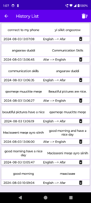 English To Afar Translator Screenshot 2
