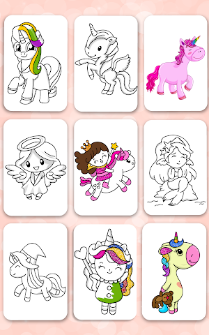 Unicorn Coloring Book & Unicorn Games for Girls Screenshot 2