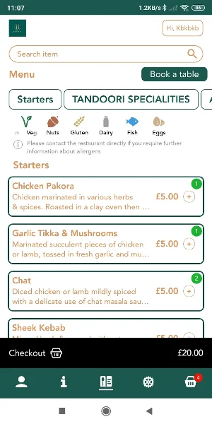 Harakat Indian Restaurant Screenshot 1