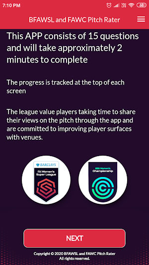 BFAWSL and FAWC Pitch Rater Screenshot 2