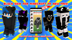 Black Skin for Minecraft PE Screenshot 0