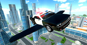 Flying Police Car Driving Screenshot 0