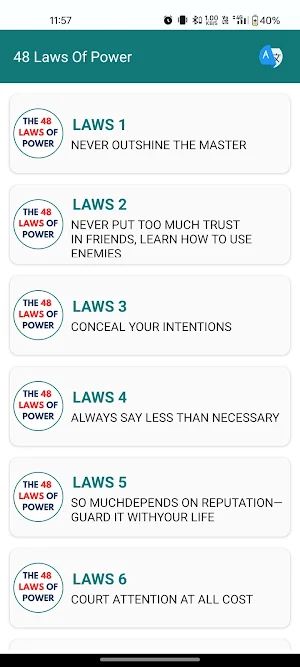 48 Laws of Power Screenshot 2