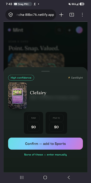 Mint: Card Scanner & Prices Screenshot 1