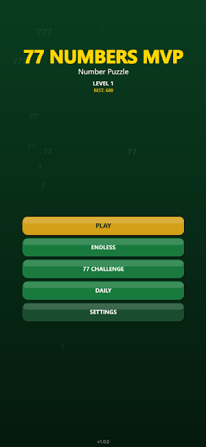 77 Numbers MVP Screenshot 1