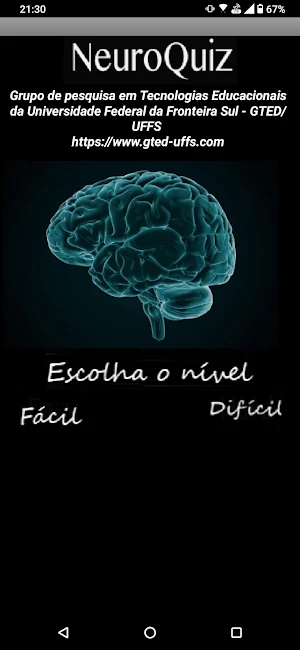 NeuroQuiz do GTED UFFS Screenshot 0