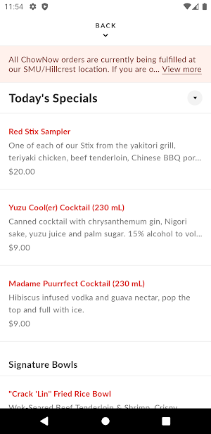 Red Stix Asian Street Food Screenshot 2