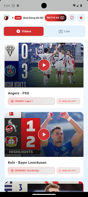 Xem bóng đá HD Screenshot 3