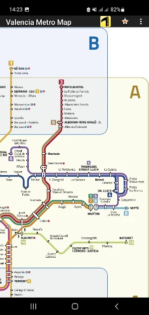 Valencia Metro Map Screenshot 1