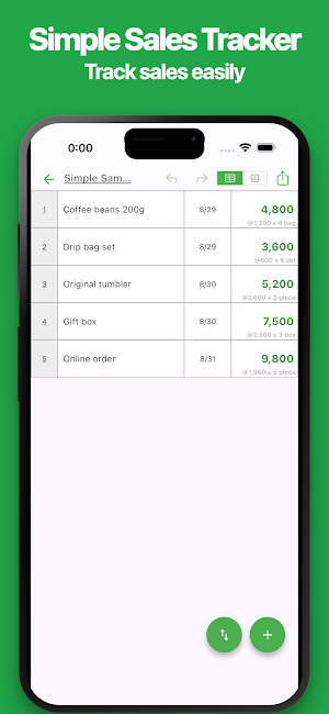 # Simple Sales Tracker Screenshot 0