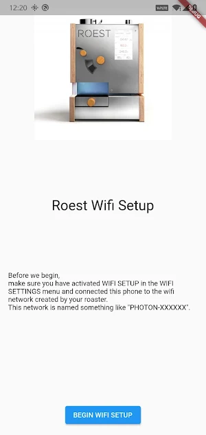Roest Wifi Setup Screenshot 1