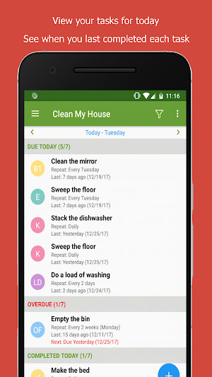 Clean My House – Chore To Do List, Task Scheduler Screenshot 0